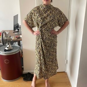 Stine Goya silk printed floral dress. Size M.